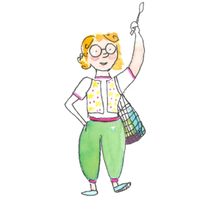 In "Minime" by Giulia Razetti, known by her stage name GRAZ, she points upward with her right hand